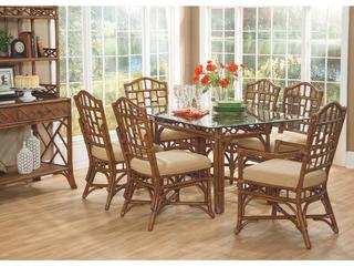 Braxton Culler Chippendale Rectangular Glass Dining Table