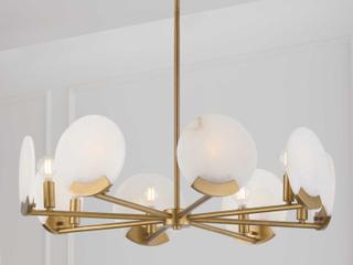 Capital Lighting Oriya 8-Light Aged Brass Round Chandelier