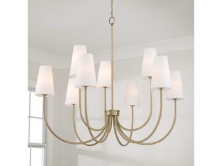 Capital Lighting Averitt 9-Light Aged Brass Candelabra Chandelier