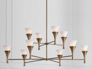 Capital Lighting Nola 10-Light Mystic Luster Brass Candelabra Chandelier