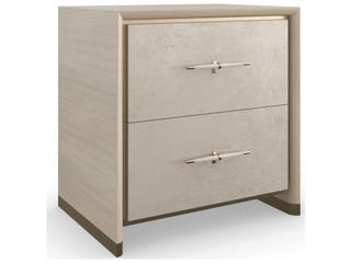 Classic Hang Up 2-Drawers White Hardwood Nightstand