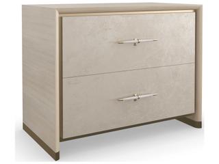 Classic Hang Up 2-Drawers White Hardwood Nightstand