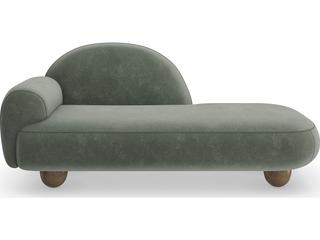 Caracole Modern Resort Cypress Green Upholstered Chaise
