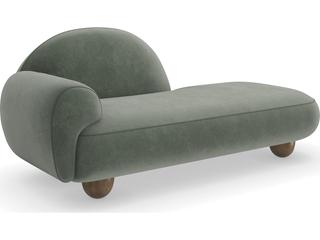 Caracole Modern Resort Cypress Green Upholstered Chaise