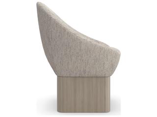 Caracole Modern Resort Palma Hardwood Gray Upholstered Side Dining Chair