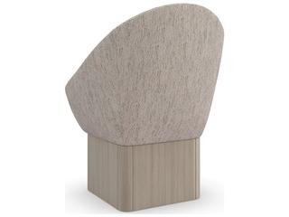 Caracole Modern Resort Palma Hardwood Gray Upholstered Side Dining Chair