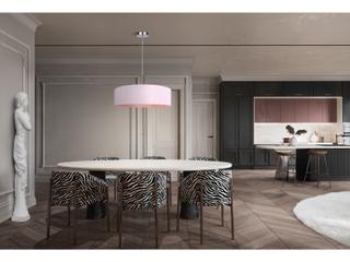 Canarm Evienne 3-Light Light Fixture in Brushed Nickel / Pink