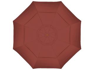 California Patio Umbrella Custom Madera Series Faux Wood Aluminum Market 11 Foot Octagon Pulley Lift Patio Umbrella