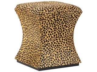 Chelsea House Orange Gold Upholstered Accent Stool