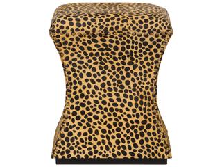 Chelsea House Orange Gold Upholstered Accent Stool