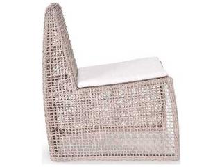 Classic Home Outdoor Michelle Beige, White Aluminum Wicker Lounge Chair