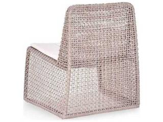 Classic Home Outdoor Michelle Beige, White Aluminum Wicker Lounge Chair