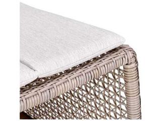 Classic Home Outdoor Michelle Beige, White Aluminum Wicker Lounge Chair