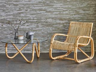 Cane Line Curve Tan Accent Chair