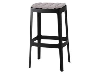 Cane Line Outdoor Cut Black Aluminium Bar Chair