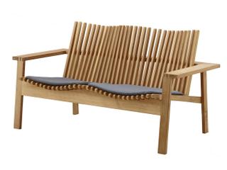 Cane Line Outdoor Amaze Teak Stackable Loveseat