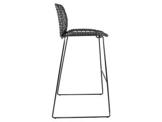 Cane Line Outdoor Vibe Anthracite/Black Aluminum Wicker Stackable Bar Chair