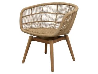 Stay Natural Weave Chair W/Teak Swivel