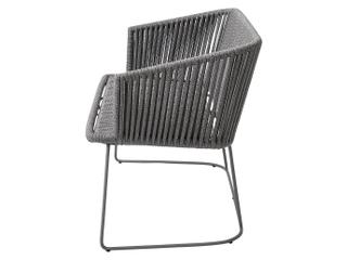Cane Line Outdoor Moments Grey Soft Rope Aluminum Strap Bench