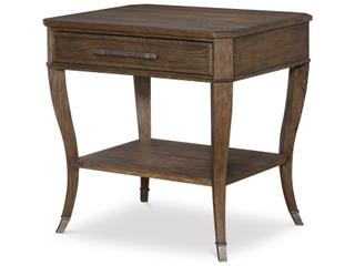 Camden Benjamin Side Table Brown Rustic with Soft-Close Drawer