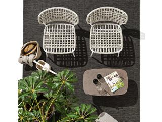 Connubia Outdoor Yo Matt Optic White / Sand Metal Rope Lounge Chair