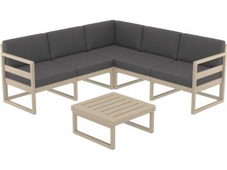Compamia Mykonos Taupe Resin Cushion Lounge Set
