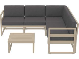 Compamia Mykonos Taupe Resin Cushion Lounge Set