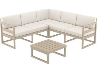 Compamia Mykonos Taupe Resin Cushion Lounge Set