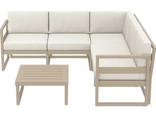Compamia Mykonos Taupe Resin Cushion Lounge Set