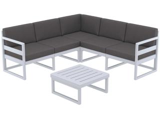 Compamia Mykonos Silver Resin Cushion Lounge Set
