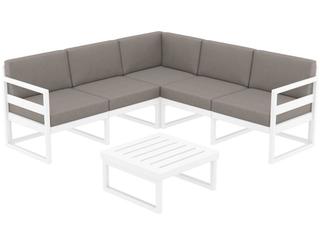 Compamia Mykonos White Resin Cushion Lounge Set