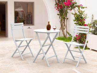Compamia Helen White Polypropylene Round Bistro Table