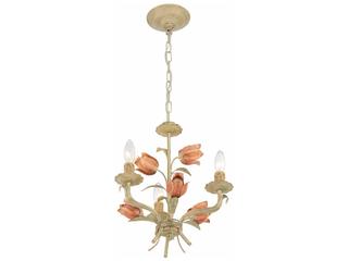 Crystorama Southport 3-Light Sage Rose Green Chandelier
