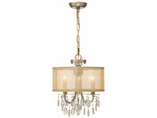 Crystorama Hampton 3-Light Gold Crystal Drum Chandelier