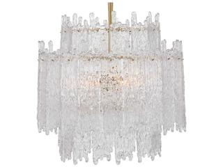 Crystorama Ackerly 8-Light Aged Brass Candelabra Tiered Chandelier
