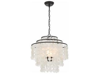 Crystorama Brielle 4-Light Silver Tiered Chandelier