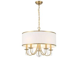 Crystorama Adalynn 5-Light Vibrant Gold Drum Chandelier
