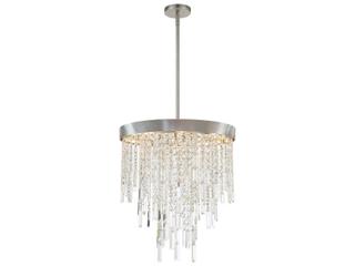 Crystorama Winfield 5-Light Antique Silver Candelabra Chandelier