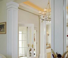 Corbett Lighting Parc Royale 6-Light Gold Silver Leaf Glass Drum Chandelier