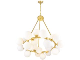 CWI Lighting Arya 25-Light Satin Gold Globe Chandelier