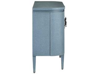 Currey & Company Briallen Blue Oak Wood Accent Chest