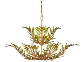 Currey & Company Babylon 11-Light Contemporary Gold Chandelier