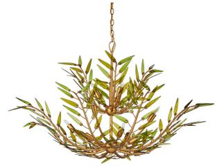 Currey & Company Babylon 11-Light Contemporary Gold Chandelier