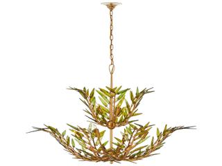 Currey & Company Babylon 11-Light Contemporary Gold Chandelier