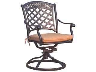 Darlee Outdoor Living Sedona Cast Aluminum 7-Piece Dining Set (with 2 Swivel Rockers) with Cushions and 42 x 72'' Rectangular Dining Table