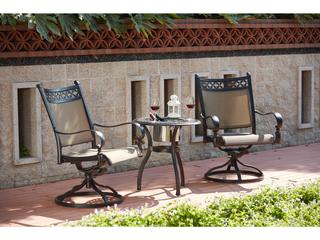 Darlee Outdoor Living Mountain View Cast Aluminum 3-Piece Set with 24 Inch Round End Table / Ice Bucket Insert in Antique Bronze