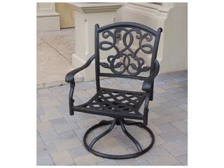 Darlee Outdoor Living Santa Monica Cast Aluminum 9-Piece Dining Set (with 2 Swivel Rockers) with Cushions and 44 x 84'' Rectangular Dining Table