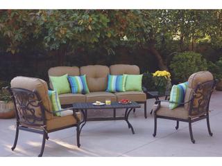 Darlee Outdoor Living Santa Monica Cast Aluminum Cushion Lounge Set