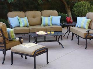 Darlee Outdoor Living Santa Monica Cast Aluminum Antique Bronze Lounge Set