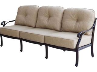 Darlee Outdoor Living Nassau Cast Aluminum Antique Bronze Sofa